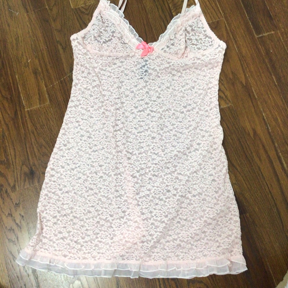 Victoria’s Secret light pink lace teddy